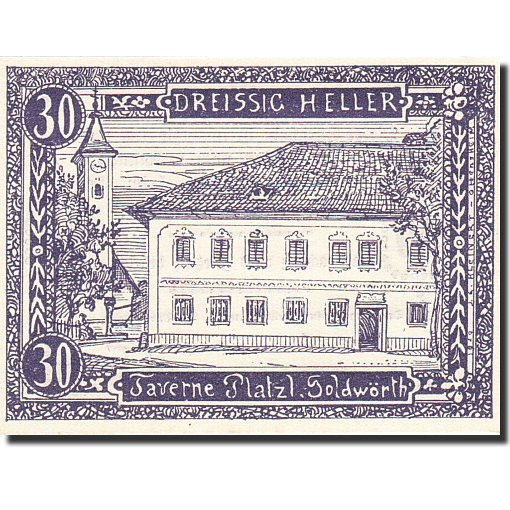 Banknote, Austria, Goldwörth, 20 Heller, Taverne, 1920, 1920-12-31, UNC(60-62)