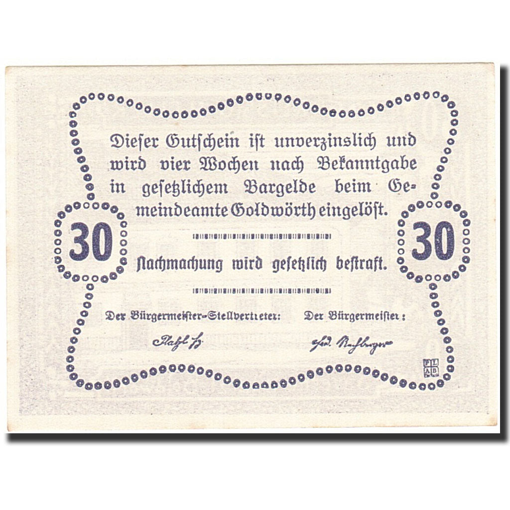 Banknote, Austria, Goldwörth, 20 Heller, Taverne, 1920, 1920-12-31, AU(55-58)