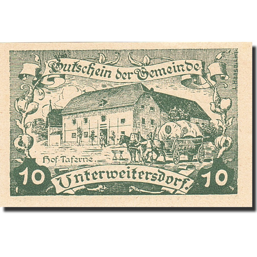 Banknote, Austria, Unterweitersdorf, 10 Heller, paysan, 1920, 1920-05-15