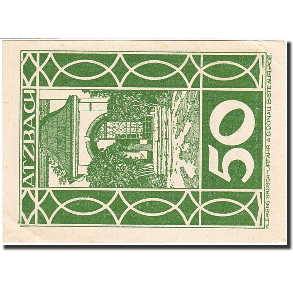 Banknote, Austria, Atzbach, 50 Heller, personnage, 1920, 1920-12-31, AU(55-58)