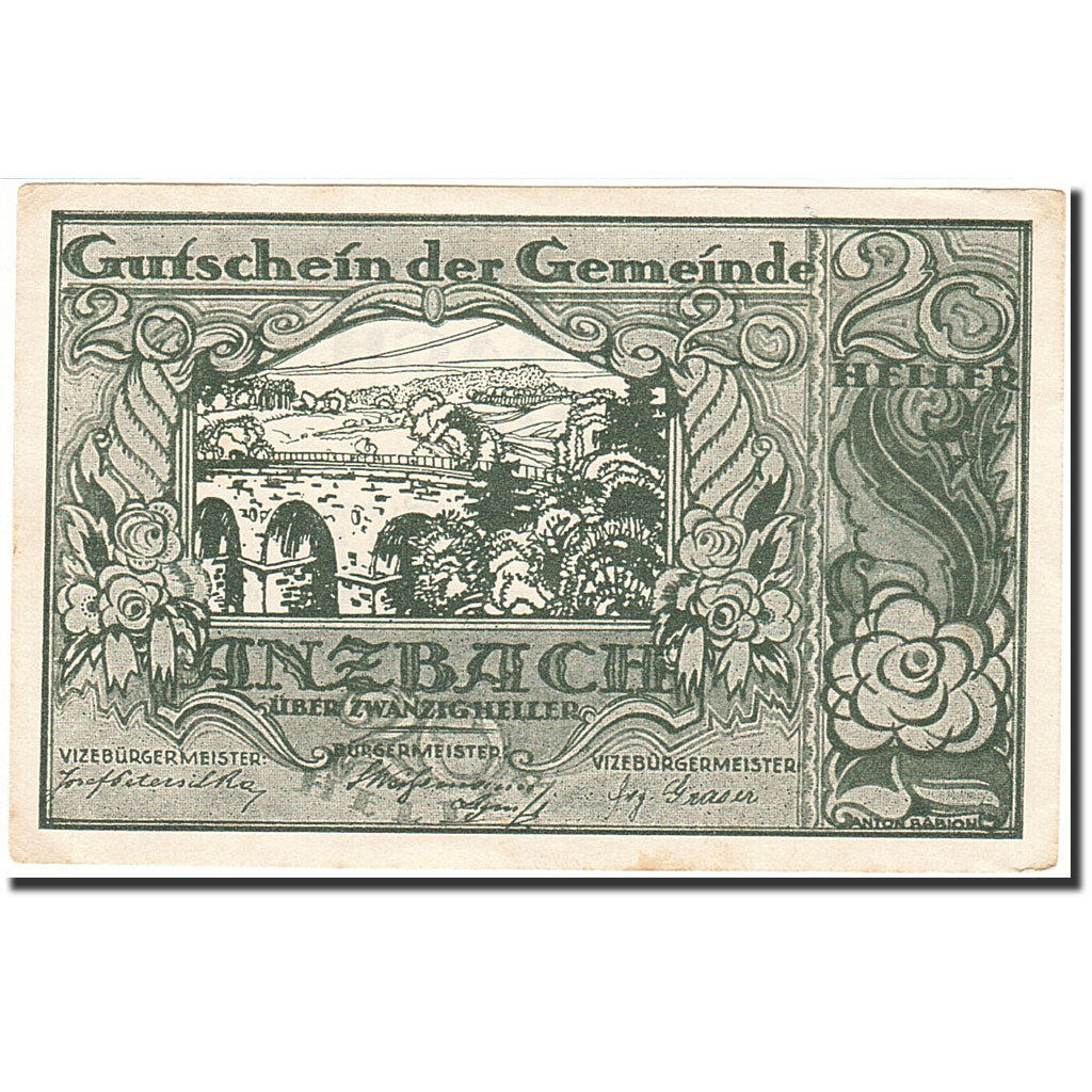 Banknote, Austria, Maria Anzbach, 20 Heller, pont, 1921, 1921-01-15, AU(55-58)