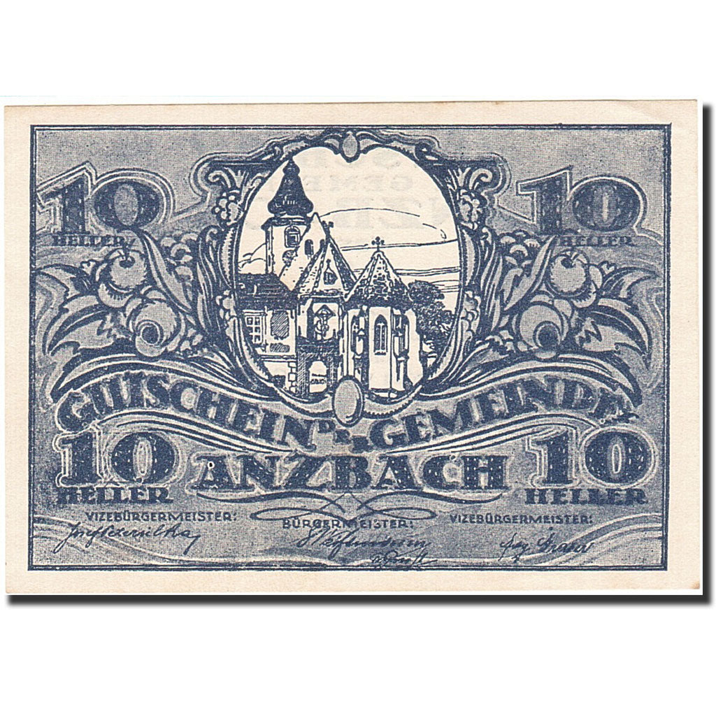 Banknote, Austria, Maria Anzbach, 10 Heller, Eglise, 1921, 1921-01-15