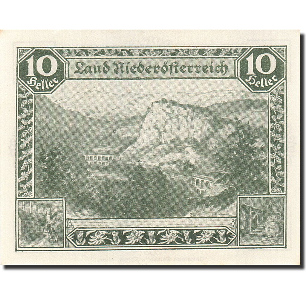 Banknote, Austria, Vienne, 10 Heller, montagne, 1920, 1920-12-31, UNC(60-62)