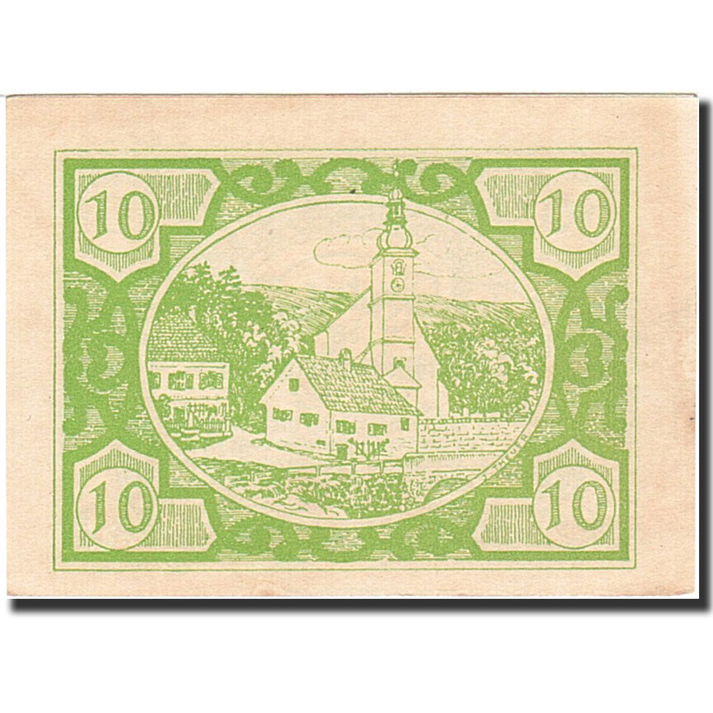 Banknote, Austria, Fischlham, 10 Heller, paysage, 1920, 1920-12-31, AU(55-58)