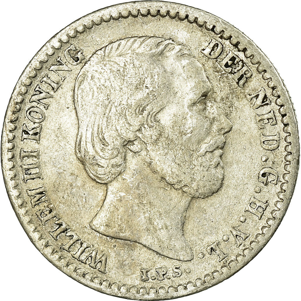Coin, Netherlands, William III, 10 Cents, 1862, EF(40-45), Silver, KM:80