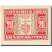 Banknote, Austria, Braunau am Inn, 20 Heller, Blason, 1920, 1920-12-31