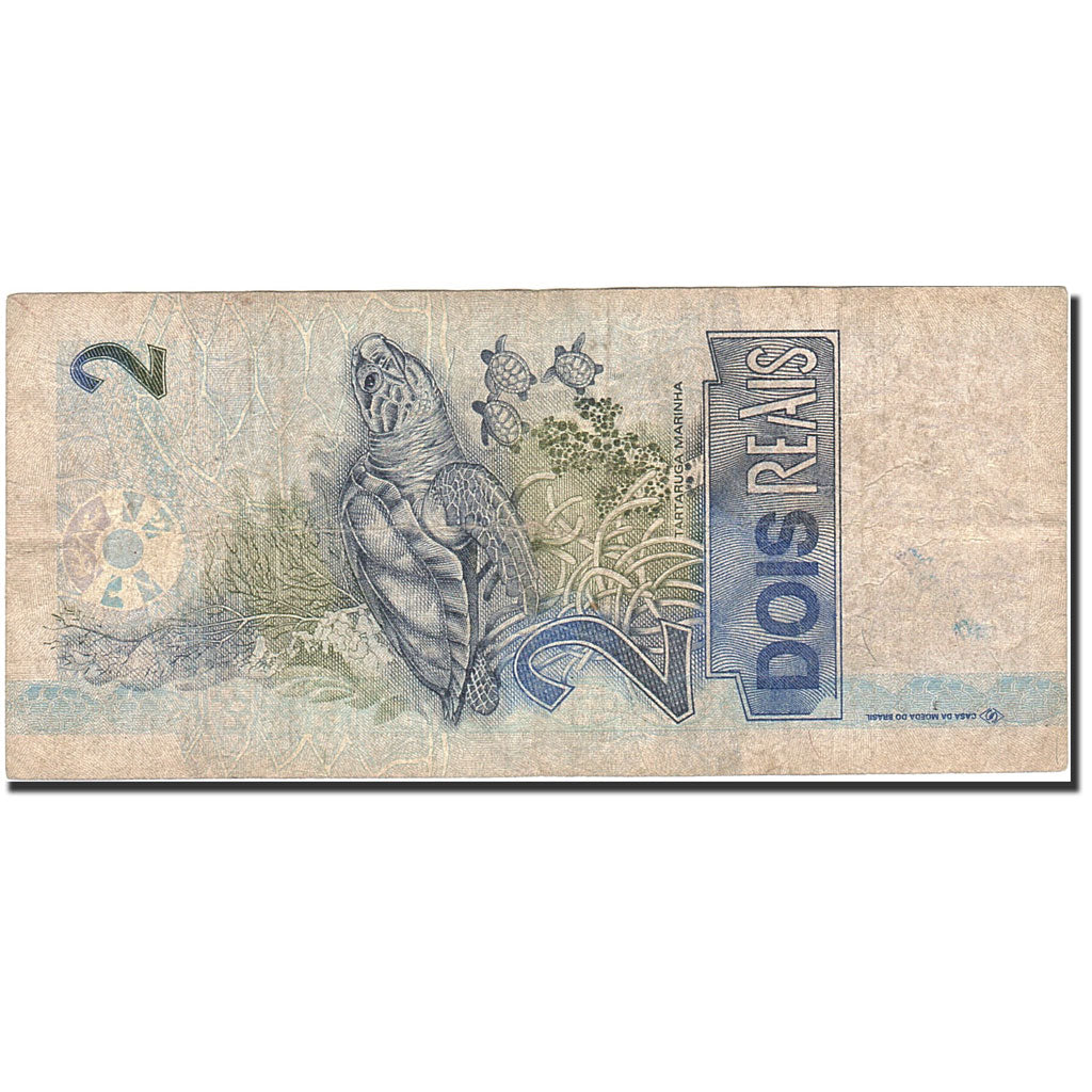 Banknote, Brazil, 2 Reais, 2001-2002, Undated (2001), KM:249c, VF(20-25)