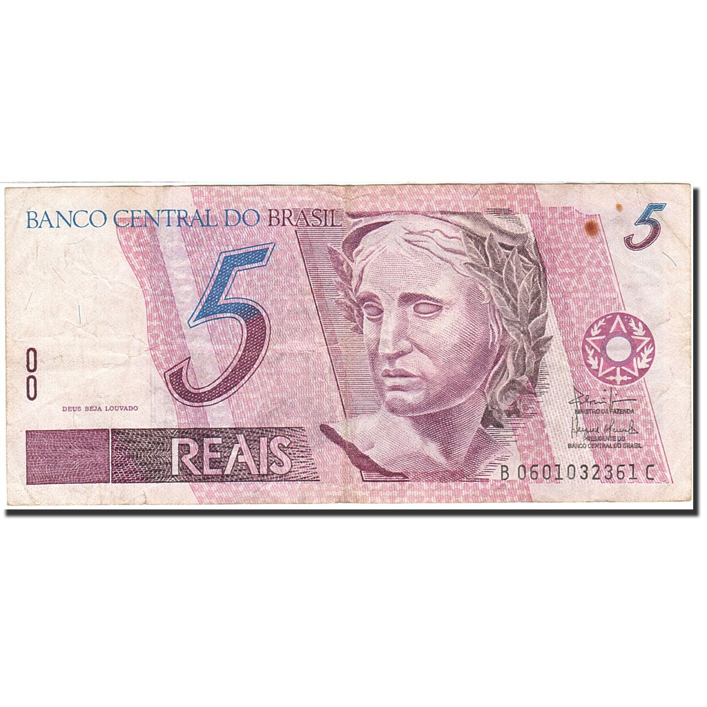 Brazil, 5 Reais, 1994, Undated (1997), KM:244Ah, EF(40-45)