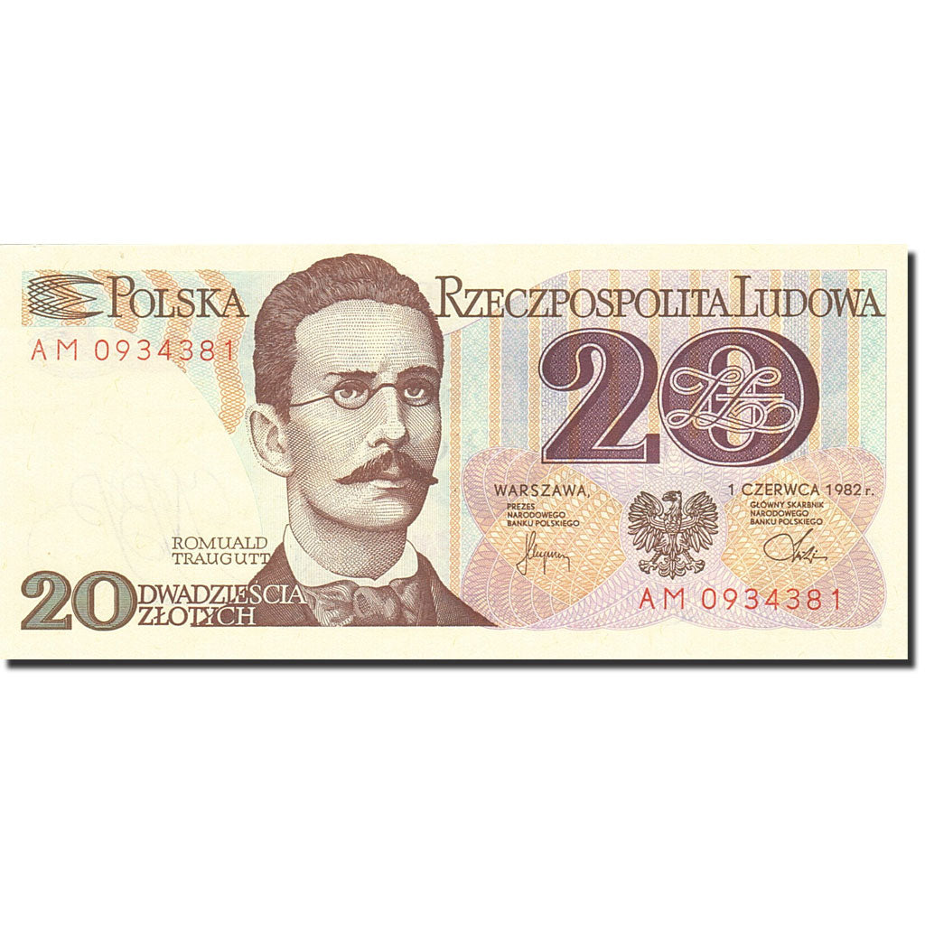 Banknote, Poland, 20 Zlotych, 1977, 1982-06-01, KM:149a, UNC(65-70)