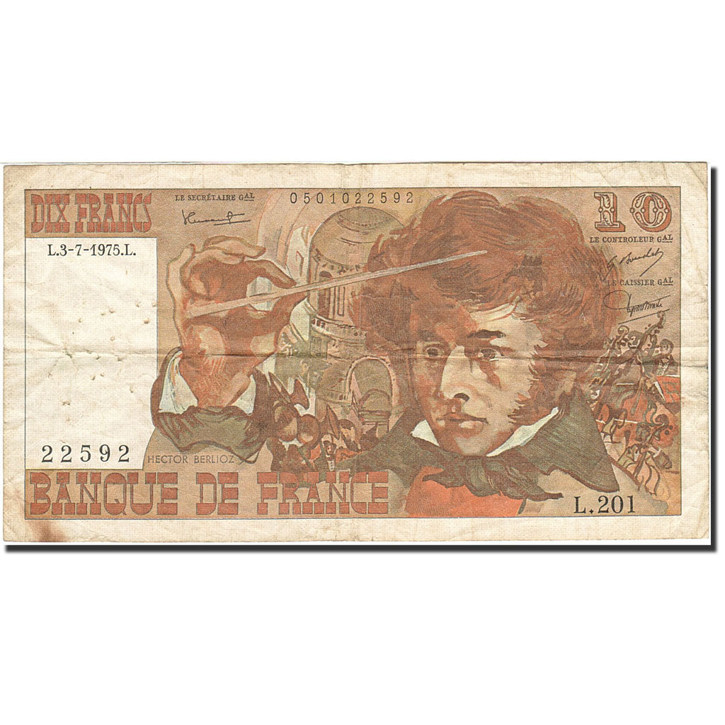 Biljet, Frankrijk, 10 Francs, 1972, 1975-07-03, TB, Fayette:63.11, KM:150b
