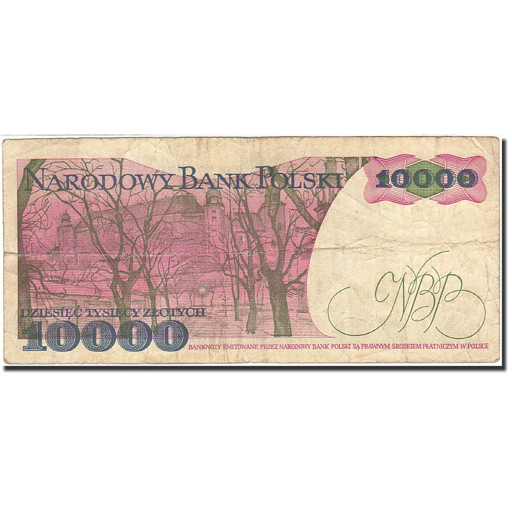 Banconote, Polonia, 10,000 Zlotych, 1987-1990, KM:151b, 1988-12-01, B+