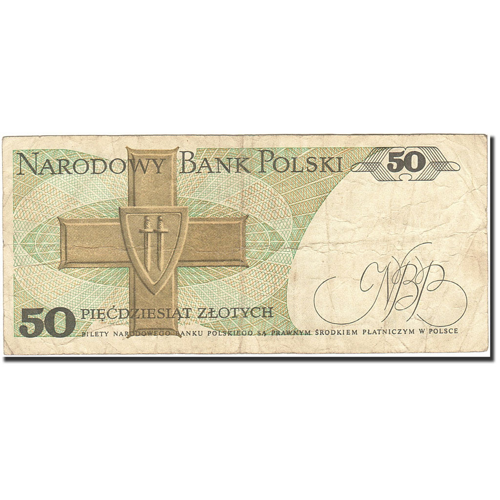 Banconote, Polonia, 50 Zlotych, 1974-1976, KM:142c, 1988-12-01, MB+