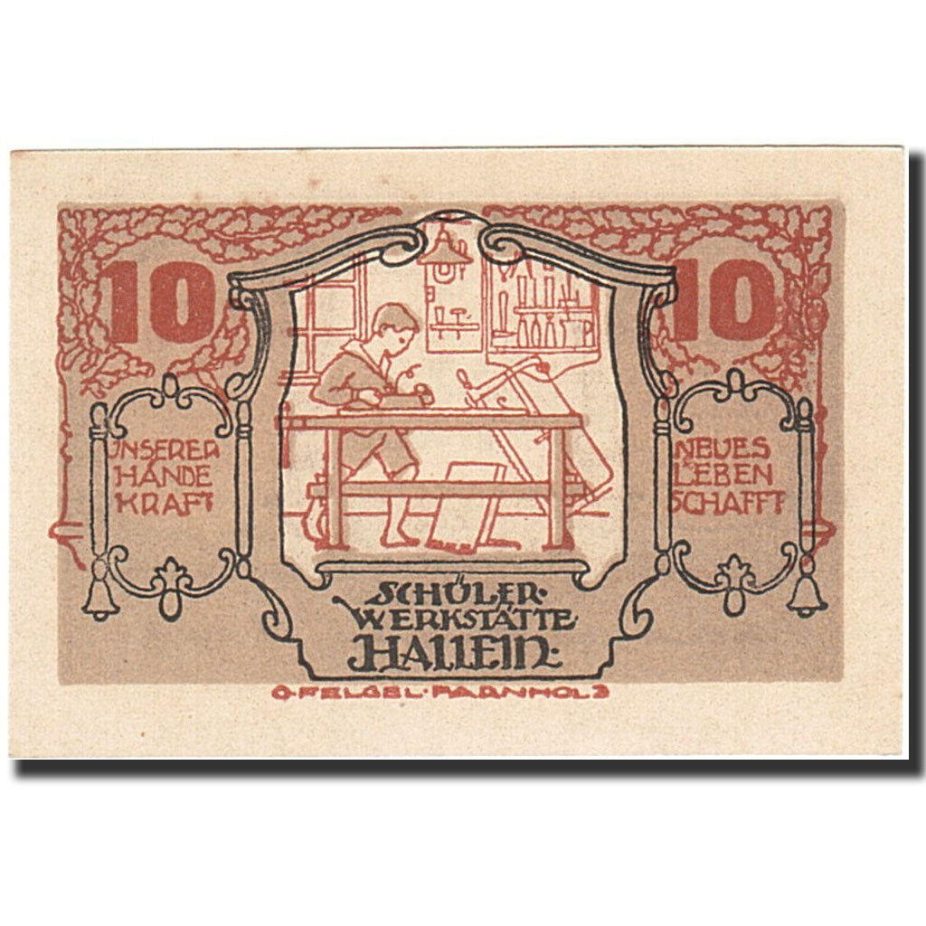 Banknote, Austria, Hallein, 10 Heller, artisan, 1920, 1920-12-31, UNC(65-70)