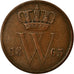 Münze, Niederlande, William III, Cent, 1863, SS, Kupfer, KM:100