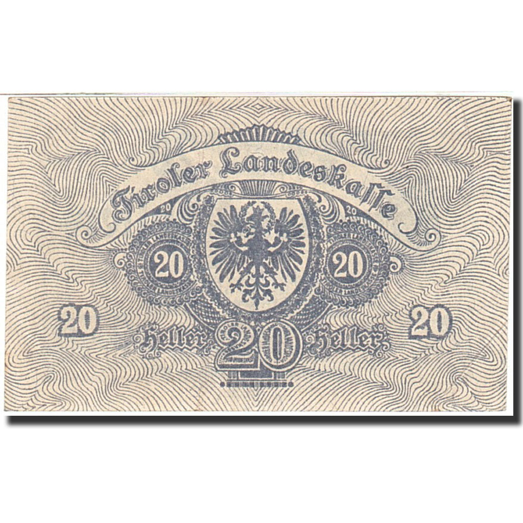 Banknote, Austria, Innsbruck, 20 Heller, valeur faciale, 1919, 1919-09-01