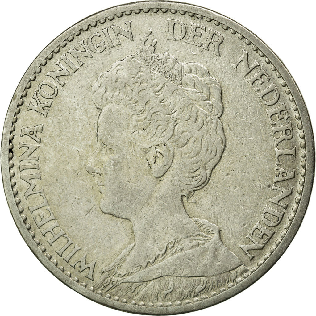 Münze, Niederlande, Wilhelmina I, Gulden, 1914, SS, Silber, KM:148