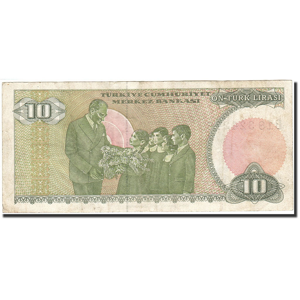 Geldschein, Türkei, 10 Lira, 1984-1997, 1979, KM:192, SS