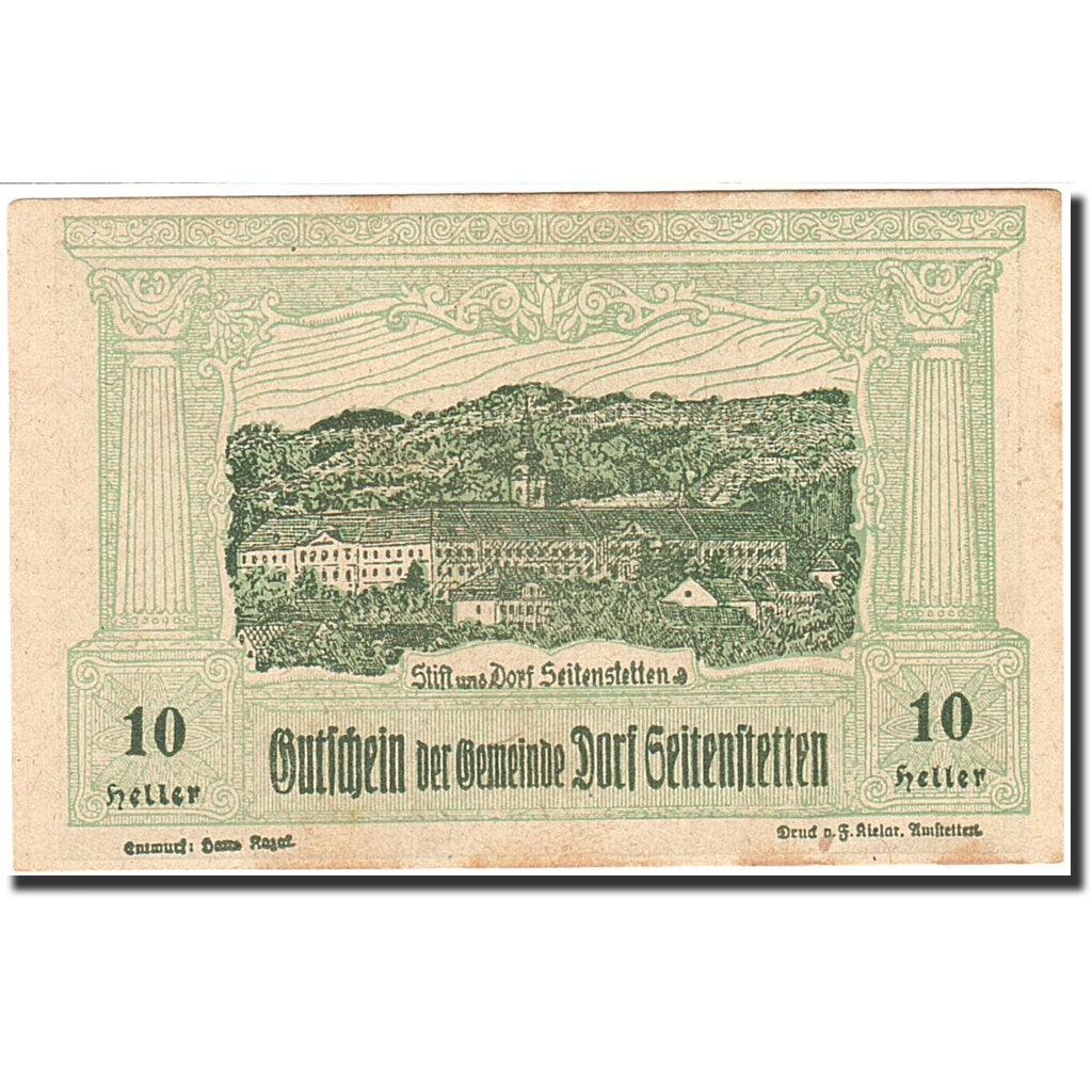 Banknote, Austria, Gutenstein, 10 Heller, cimetière, 1920, 1920-12-30, UNC(63)