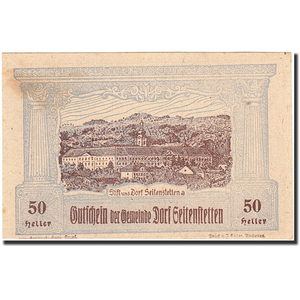 Banknote, Austria, Gutenstein, 50 Heller, cimetière, 1920, 1920-12-30