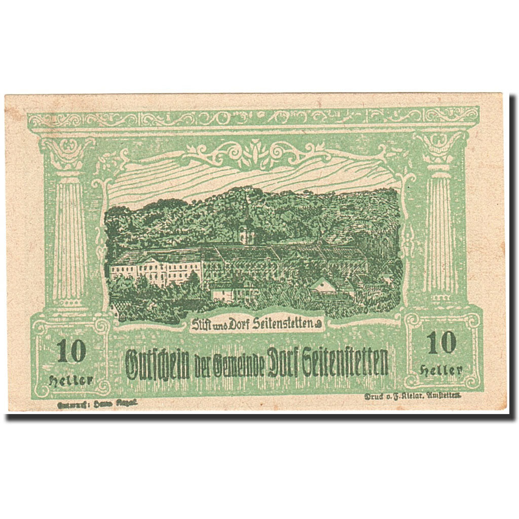 Banknote, Austria, Gutenstein, 10 Heller, cimetière, 1920, 1920-12-30