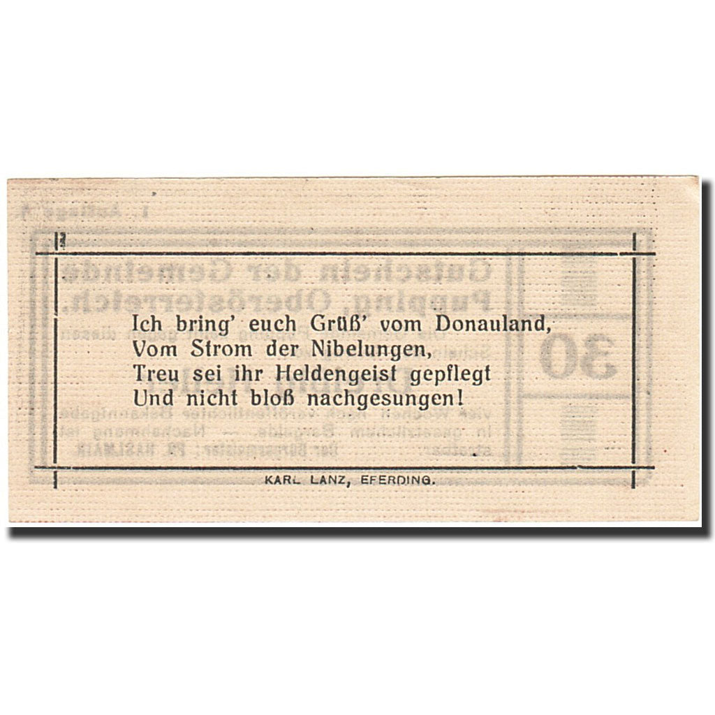 Banknote, Austria, Pupping, 25 Heller, valeur faciale, 1920, 1920-12-30