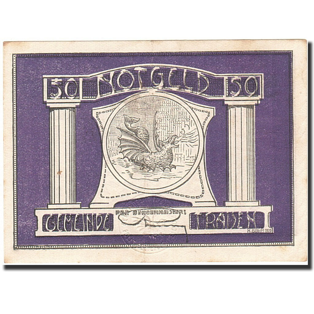Banknote, Austria, Traisen, 50 Heller, personnage, 1920, 1920-12-31, AU(50-53)