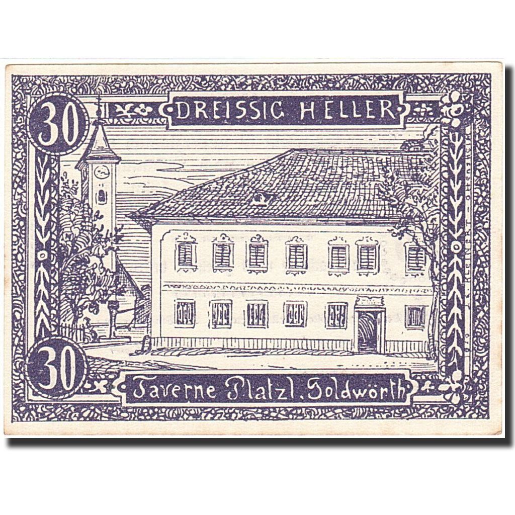 Banknote, Austria, Goldwörth, 40 Heller, Taverne, 1920, 1920-12-31, AU(50-53)