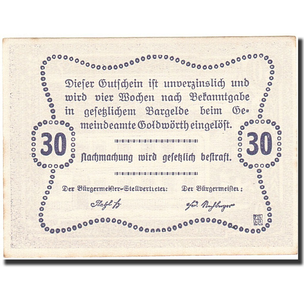 Banknote, Austria, Goldwörth, 40 Heller, Taverne, 1920, 1920-12-31, AU(50-53)