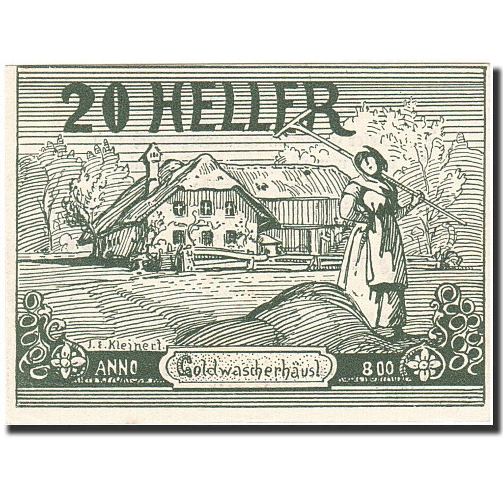 Banknote, Austria, Goldwörth, 20 Heller, agriculteur, 1920, 1920-12-31, UNC(64)