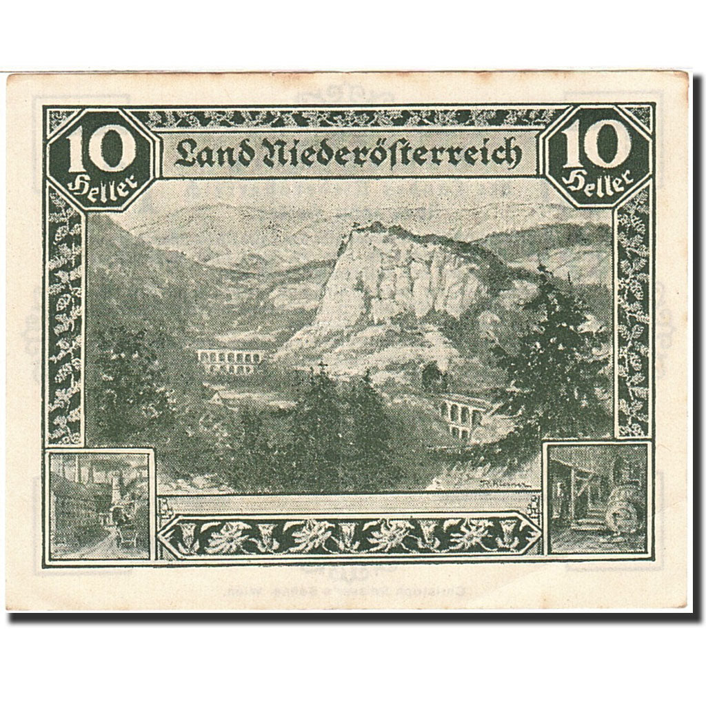 Banknote, Austria, Vienne, 10 Heller, montagne, 1920, 1920-12-31, EF(40-45)