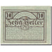 Banknote, Austria, Hallstatt, 10 Heller, château, 1920, 1920-12-31, AU(50-53)