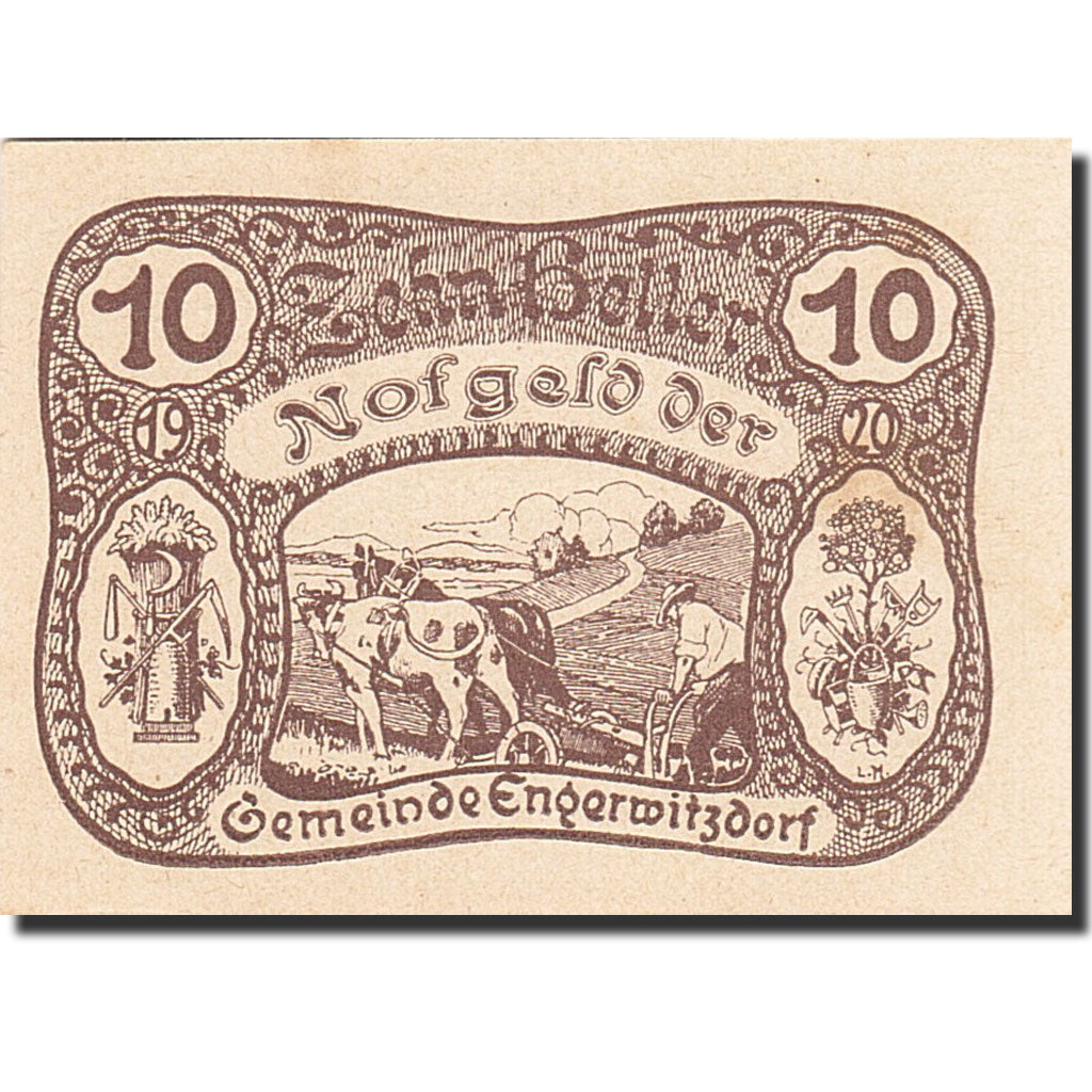 Banknote, Austria, Engerwitzdorf, 10 Heller, agriculteur, 1921, 1921-01-31