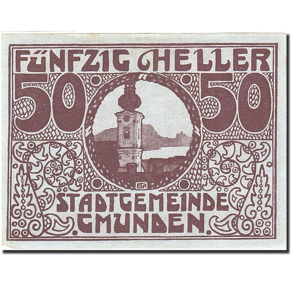 Geldschein, Österreich, Gmunden, 50 Heller, valeur faciale, 1920, 1920-03-31