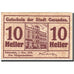 Banknote, Austria, Gmunden, 10 Heller, Batiment, 1919, 1919-12-01, VF(30-35)