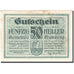 Banknote, Austria, Ebelsberg, 50 Heller, Blason, 1920, 1920-09-30, AU(55-58)