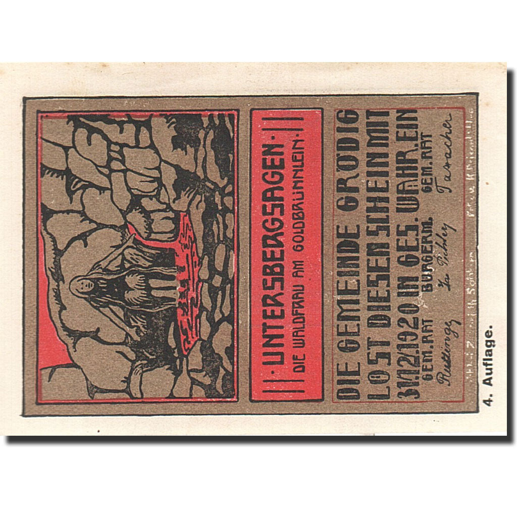 Banknote, Austria, Grödig, 40 Heller, personnage, 1920, 1920-12-31, AU(55-58)