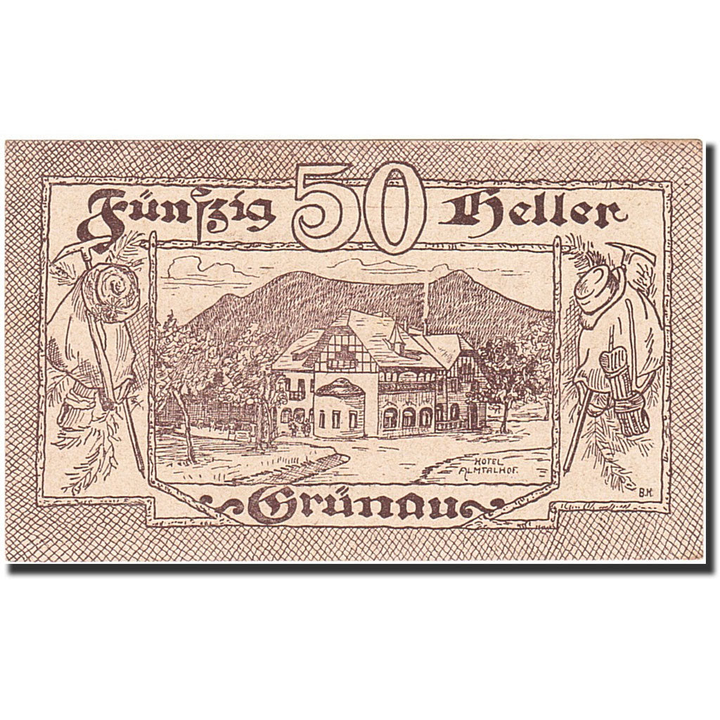 Banknote, Austria, Grünau, 50 Heller, ferme, 1920, 1920-11-30, UNC(63)