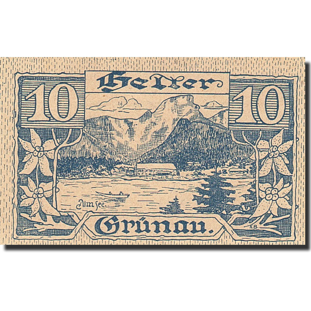 Banknote, Austria, Grünau, 10 Heller, montagne, 1920, 1920-11-30, UNC(65-70)