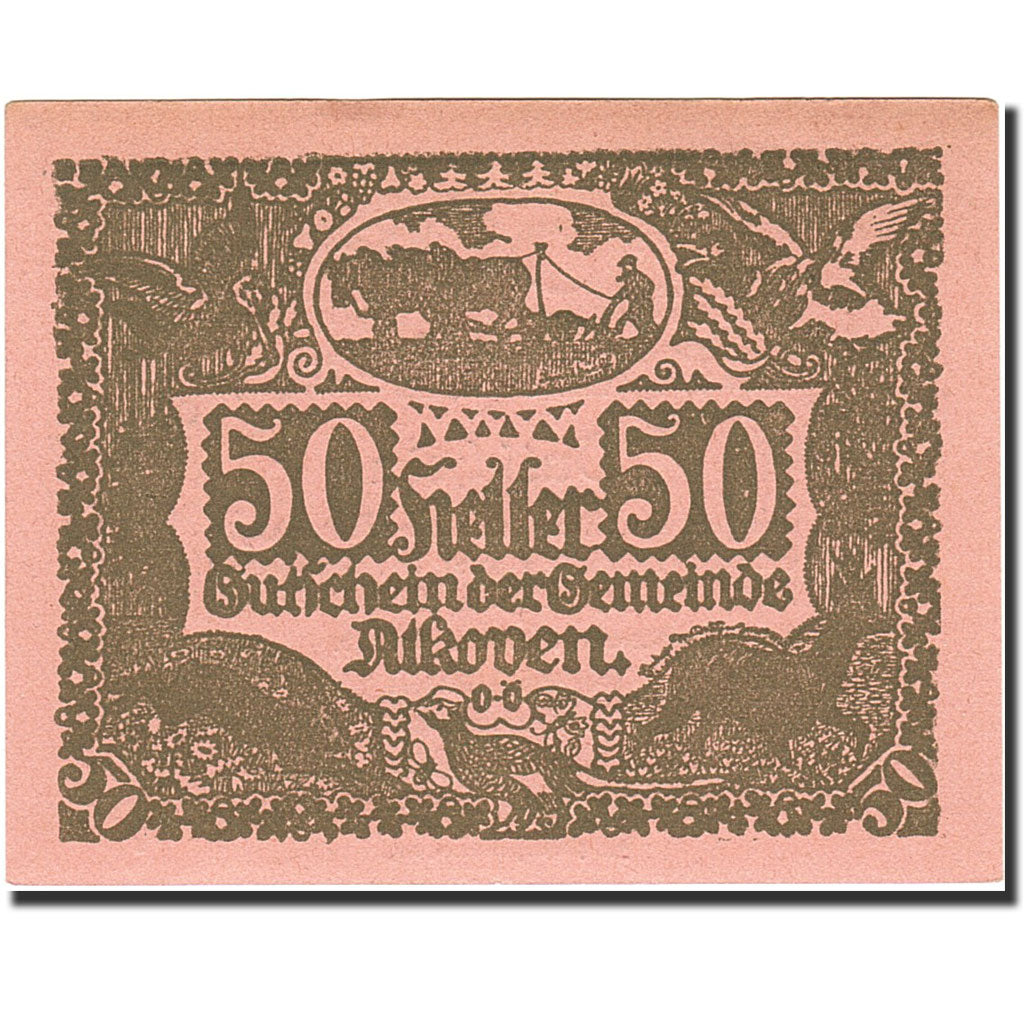 Banknote, Austria, Alkoven, 50 Heller, agriculteur, 1920, 1920-12-31, UNC(60-62)