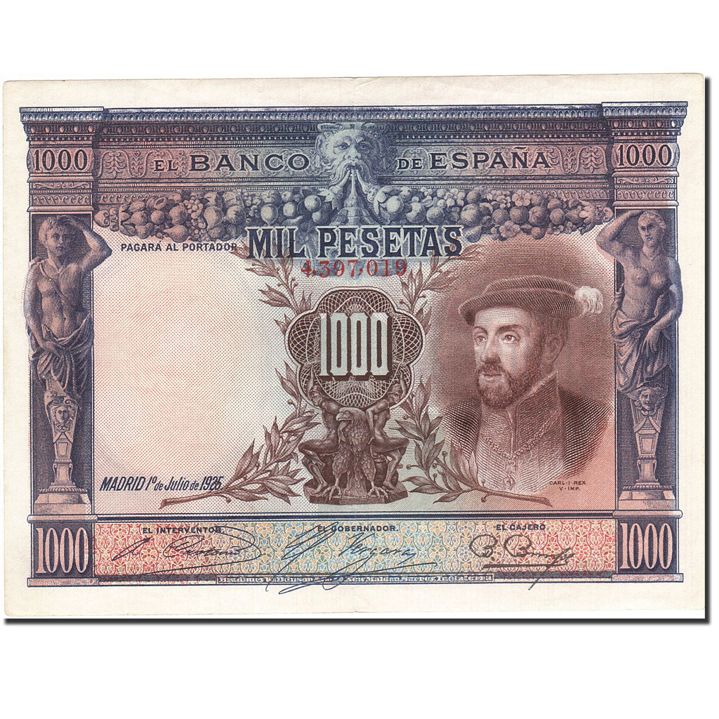 Biljet, Spanje, 1000 Pesetas, 1925, 1925-07-01, KM:70c, SUP