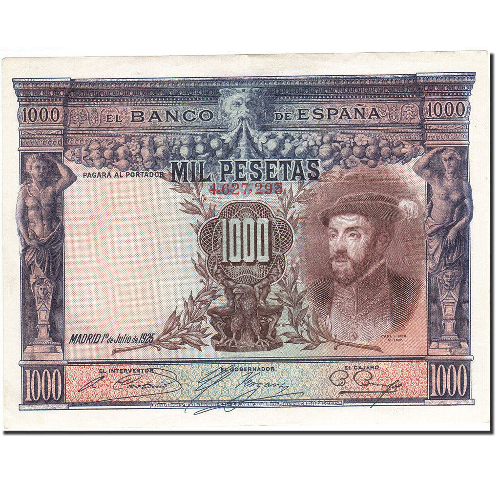 Biljet, Spanje, 1000 Pesetas, 1925, 1925-07-01, KM:70c, TTB+