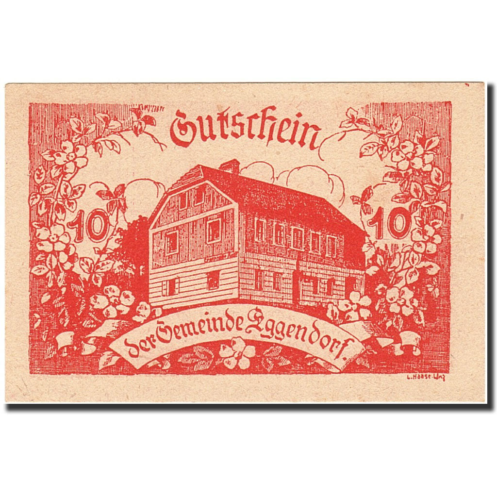 Banknot, Austria, Eggendorf, 10 Heller, chalet, 1920, 1920-12-31, UNC(63)