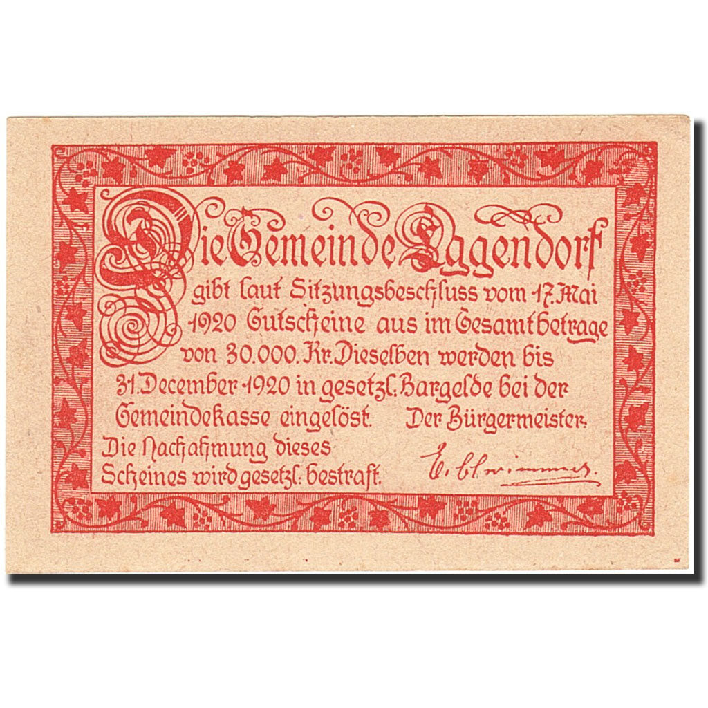 Banknot, Austria, Eggendorf, 10 Heller, chalet, 1920, 1920-12-31, UNC(63)