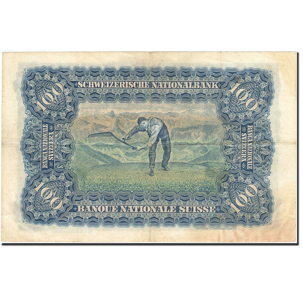 Banknote, Switzerland, 100 Franken, 1921-1928, 1939-08-03, KM:35i, EF(40-45)