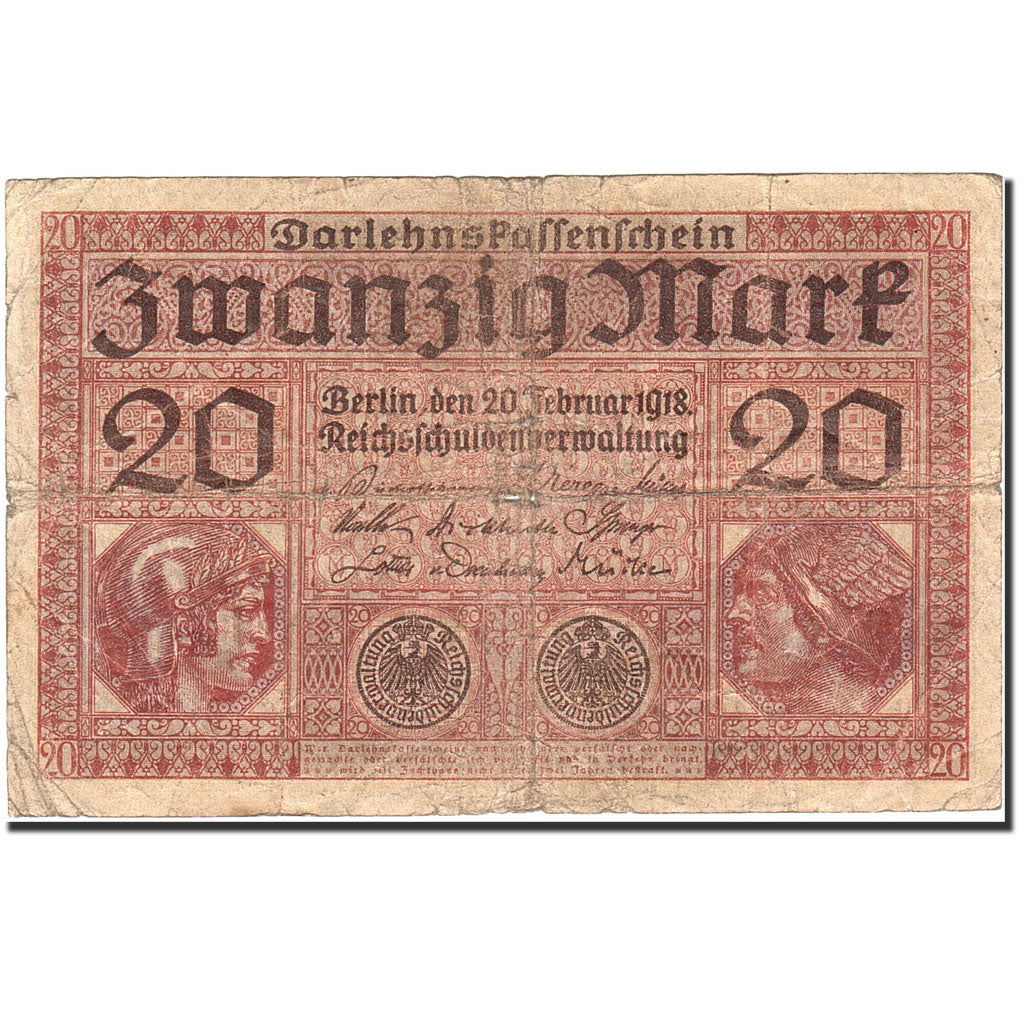 Biljet, Duitsland, 20 Mark, 1917-1918, 1918-02-20, KM:57, B