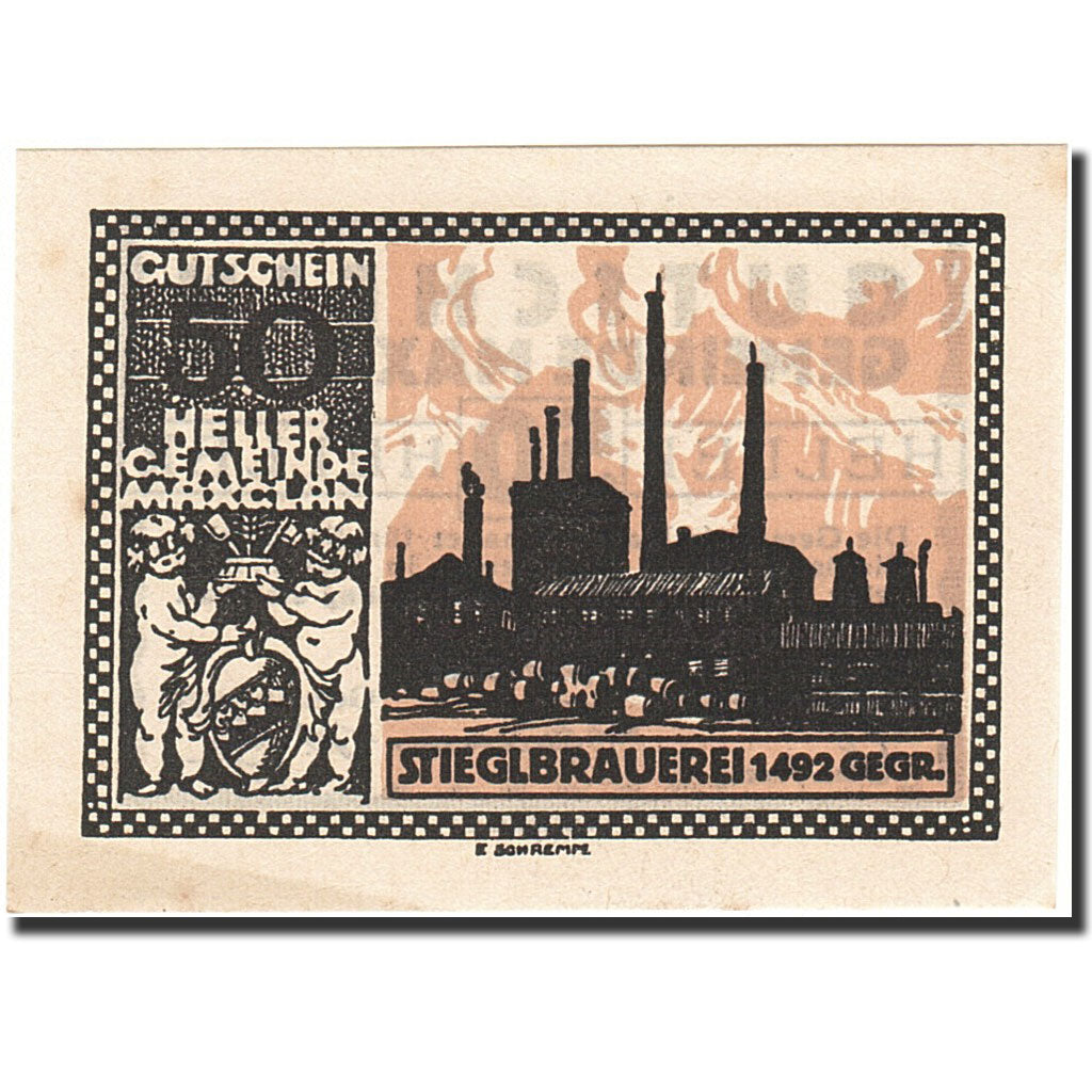 Banknote, Austria, Maxglan, 50 Heller, Usine, 1920, 1920-11-01, AU(55-58)
