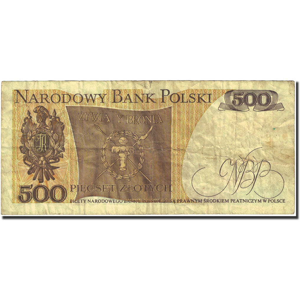 Banknote, Poland, 500 Zlotych, 1962-1965, 1982-06-01, KM:145d, VF(20-25)