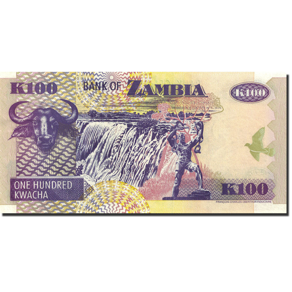 Banknote, Zambia, 100 Kwacha, 1992-1996, 2006, KM:38f, UNC(65-70)