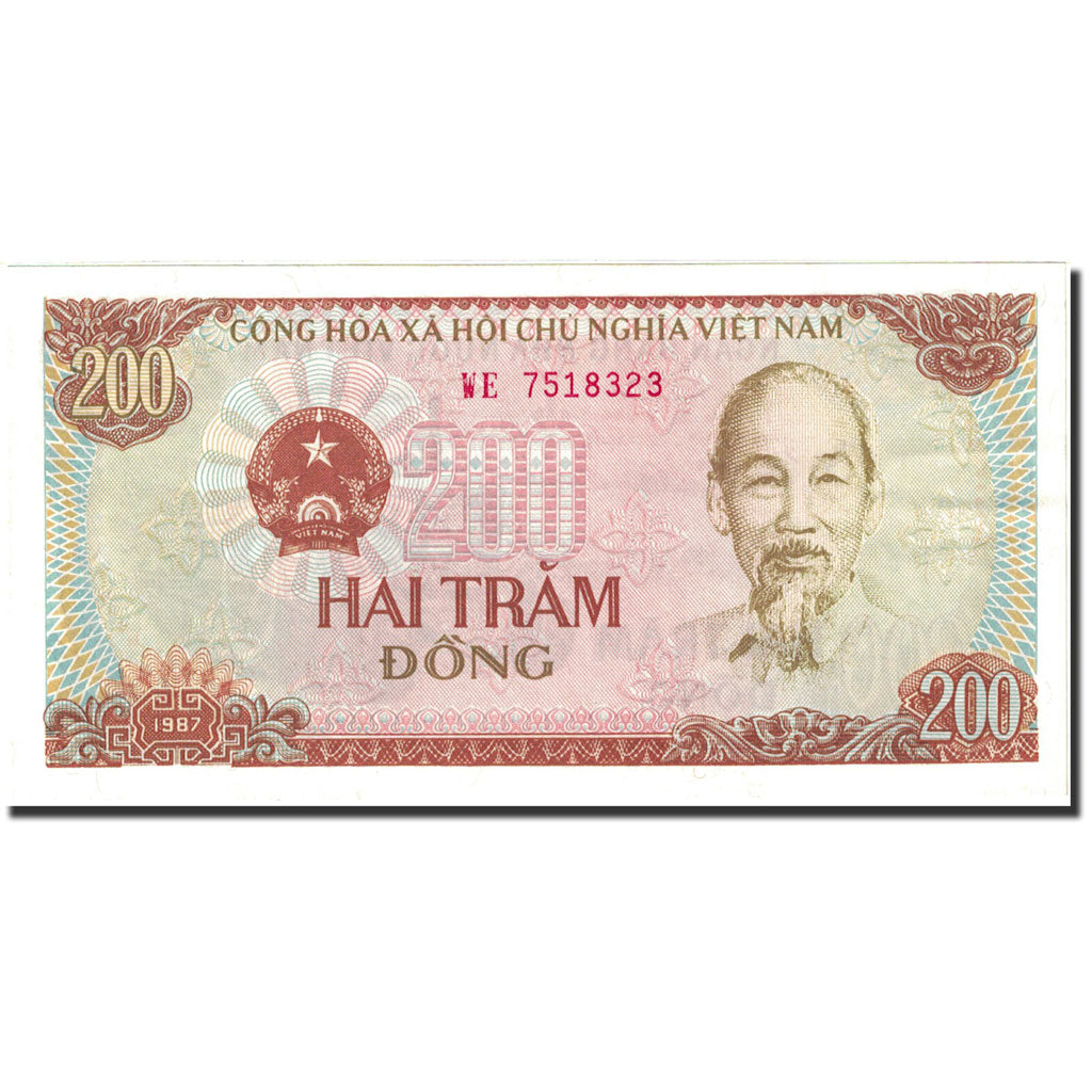 Banknot, Wietnam, 200 D<ox>ng, 1987-1988, 1987, KM:100b, UNC(63)