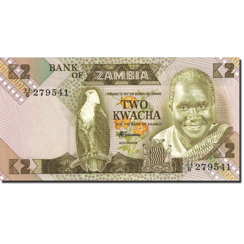 Banknote, Zambia, 2 Kwacha, 1980-1986, Undated (1980-1988), KM:24c, UNC(64)
